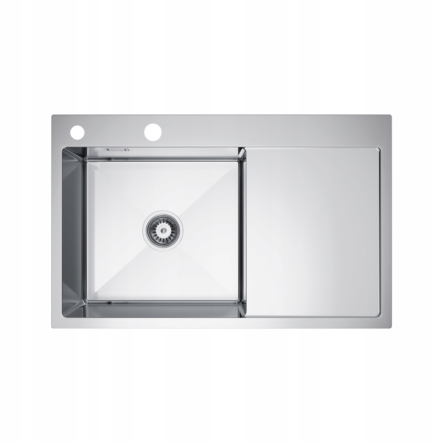 Drez Inox 78x49 L Oceľový zapustený sifón Dávkovač
