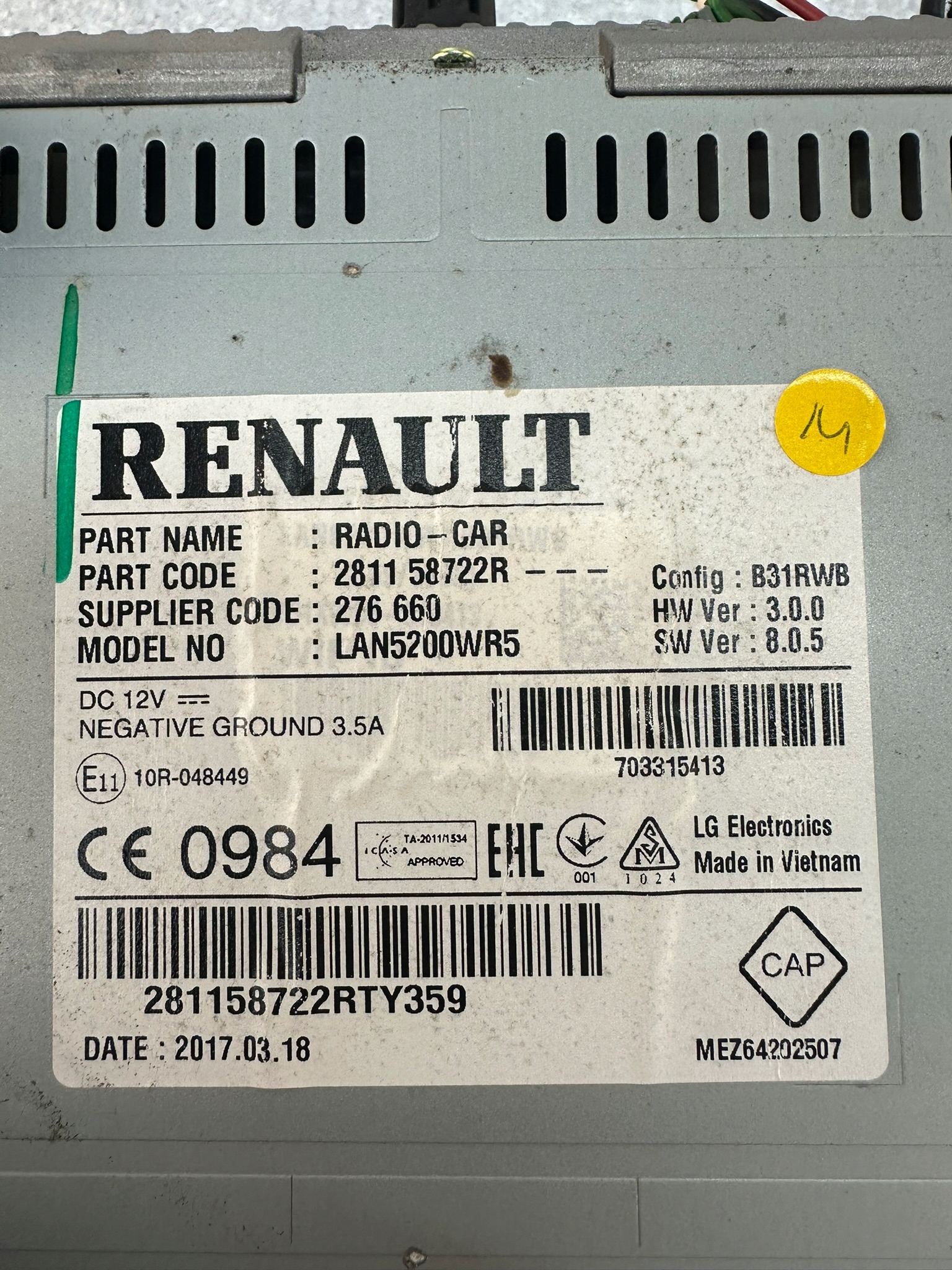 RENAULT CAPTUR und LIFT RADIO Navigation 281158722