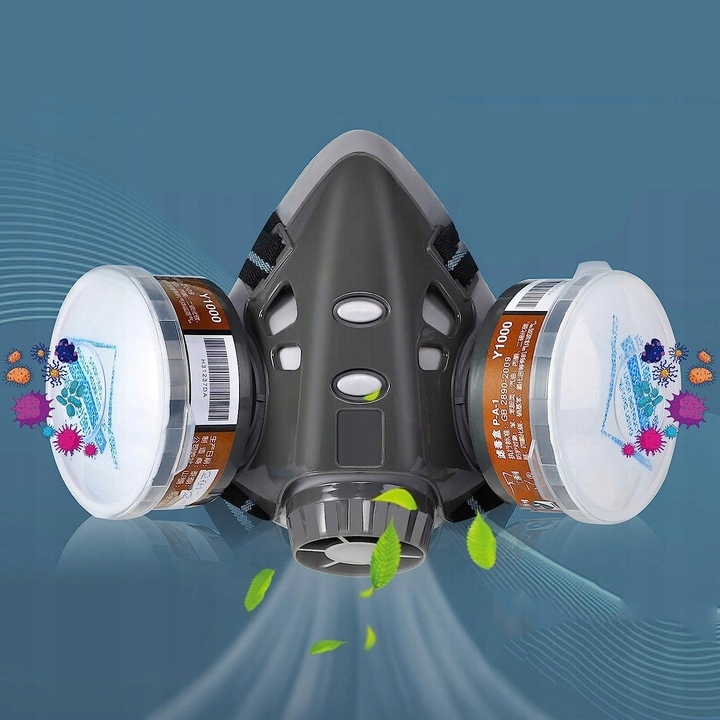 MASKA LAKIERNICZA PEŁNOTWARZOWA 8201 PRZED KURZ PYŁOWYMI TRUJĄCY Z OKULARY Marka inny