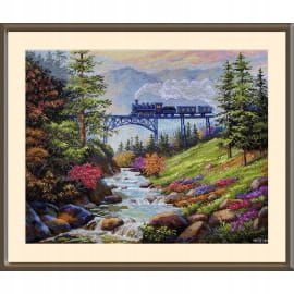 Křížková výšivka počítaná sada (kanva, mulina)