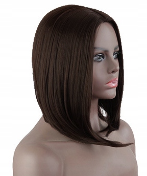 PERUKA COSPLAY 40 CM BOB PROSTA CIEMNY BRĄZ ANIME MANGA do PRZEBRAŃ +GRATIS EAN (GTIN) 5903794411470