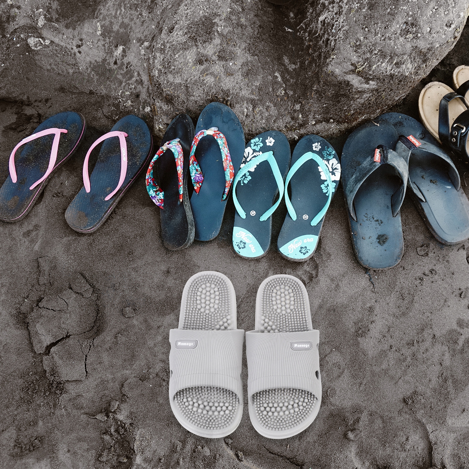 Kapcie do masażu stóp unisex Simple Marka bez marki