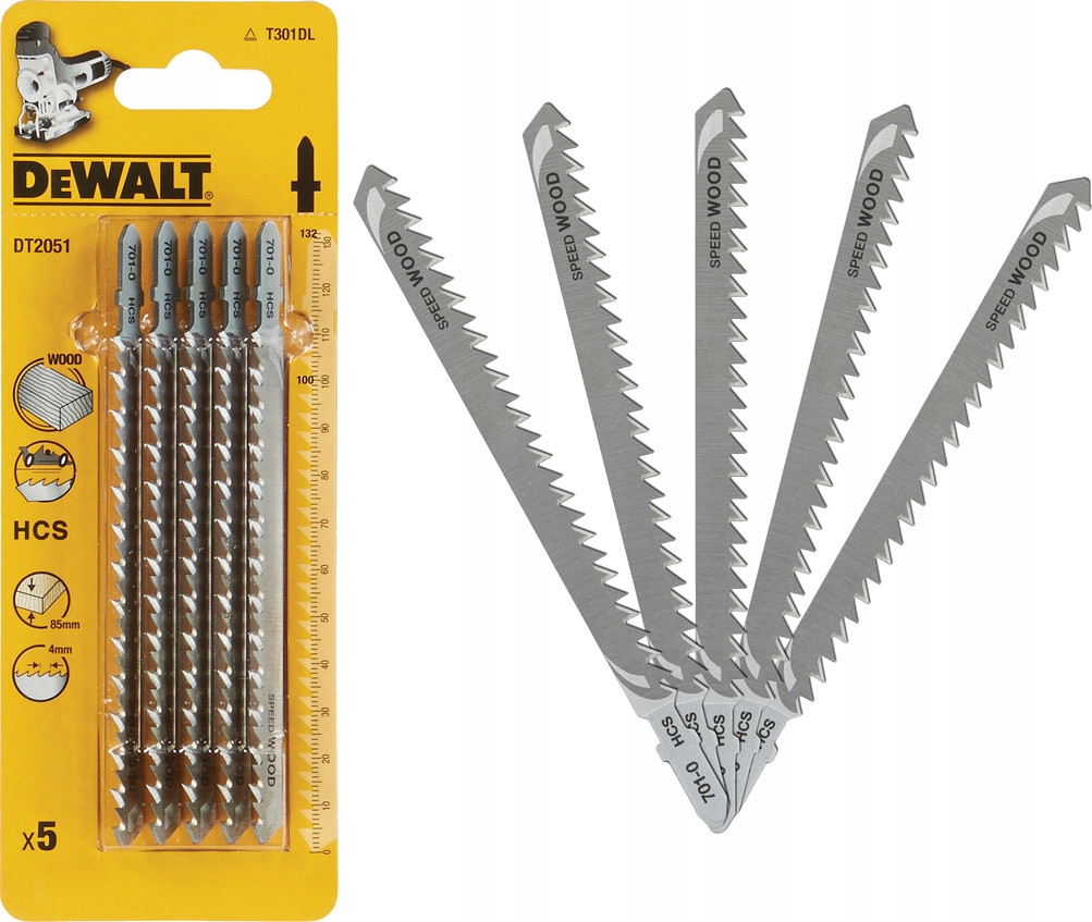 

DeWALT DT2051 Brzeszczoty drewno 132mm Hcs 5 szt