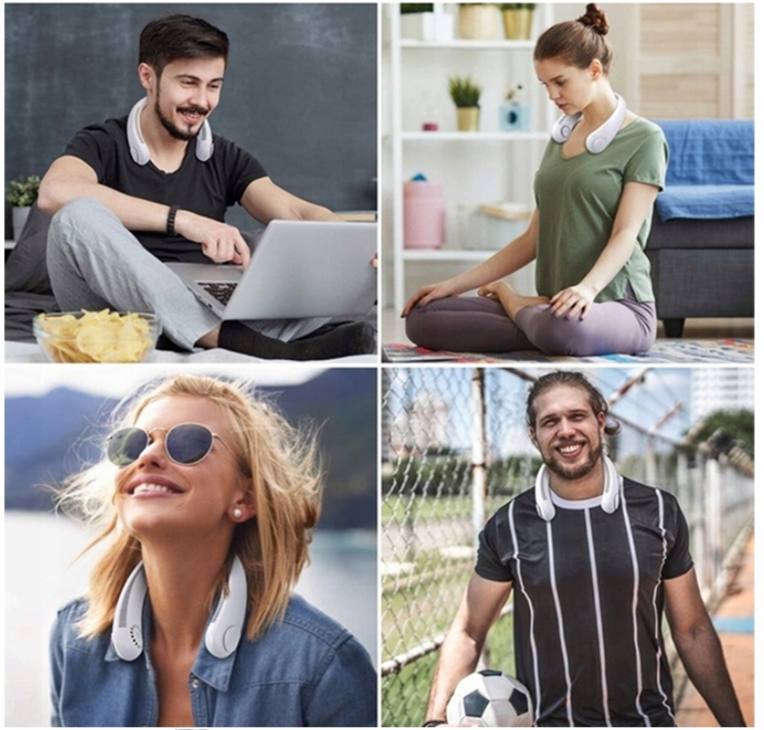 WENTYLATOR WIATRAK NA SZYJĘ PRZENOŚNY KLIMATYZATOR BEZPRZEWODOWY AKUMULATOR Marka Verk Group