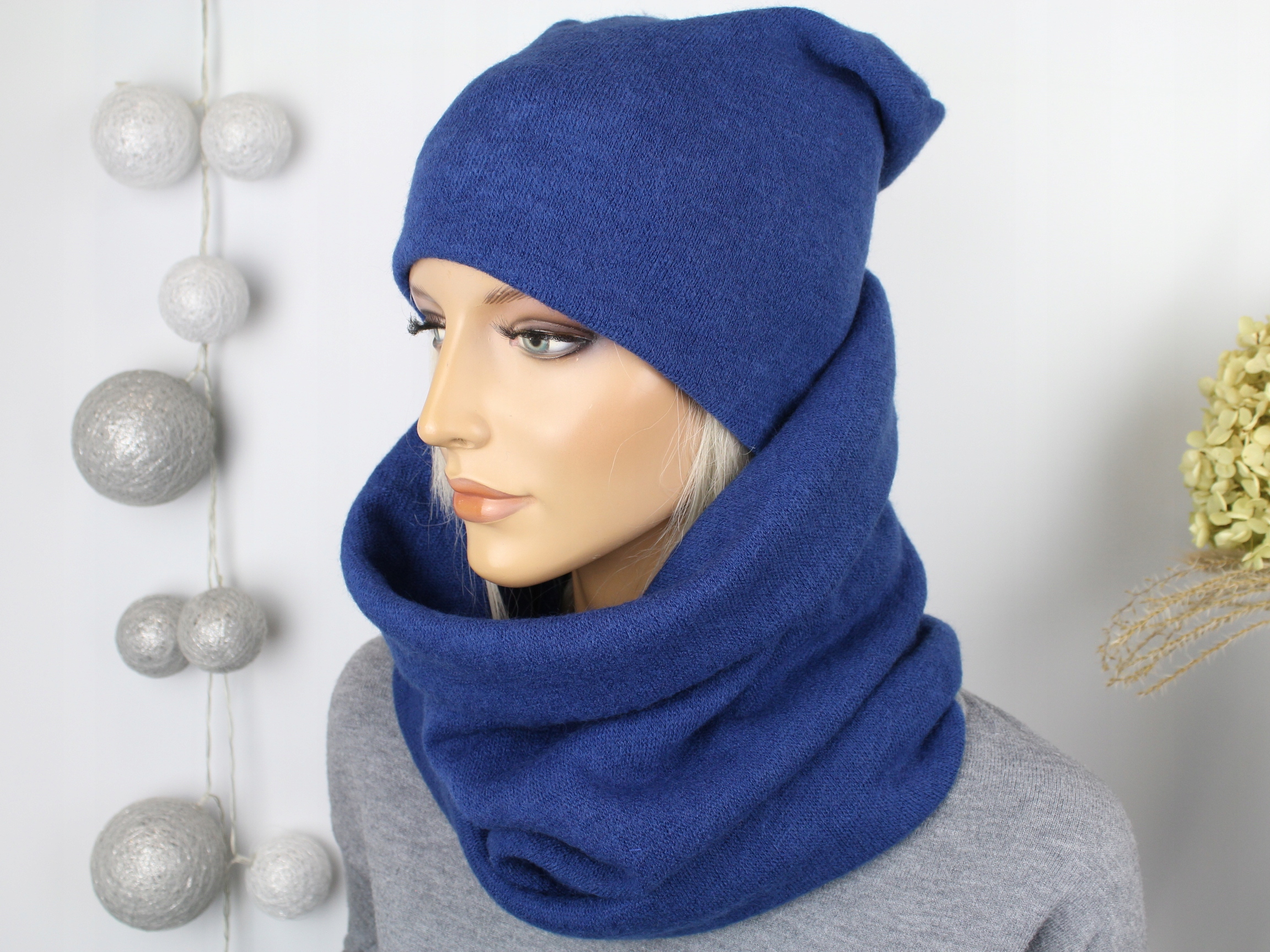 KOMPLET DAMSKI CZAPKA DAMSKA + KOMIN TUNEL CHUSTA Marka inna