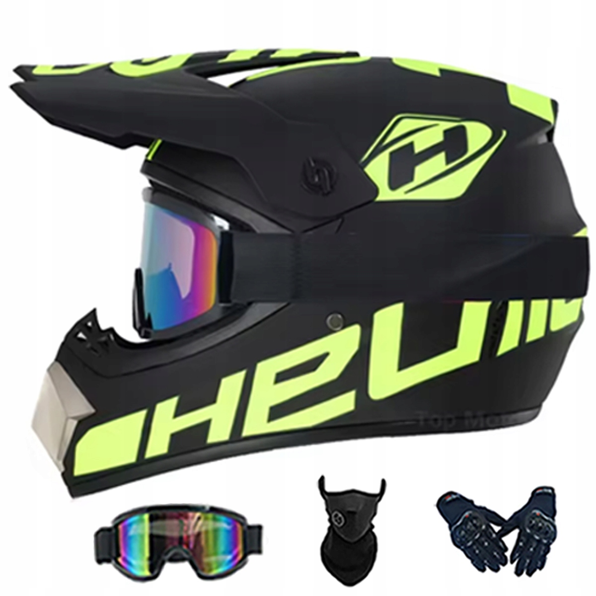 Motocyklová Přilba Lehká Enduro Quada Brýle Rukavice Maska S