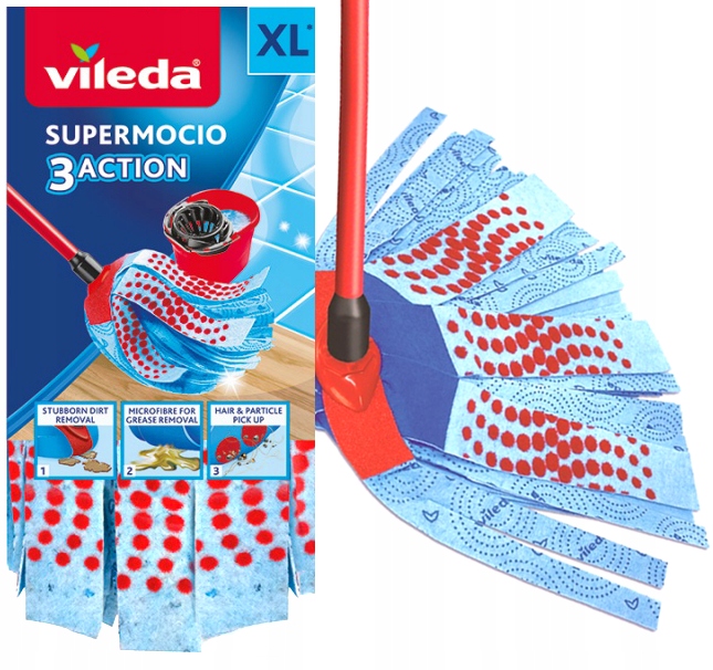 

Wkład Do Mopa Vileda 3ACTION Velour XL Mocio