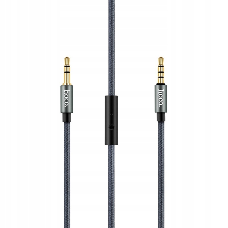 

Kabel Hoco Aux mini-jack 3,5mm mikrofonem oplot
