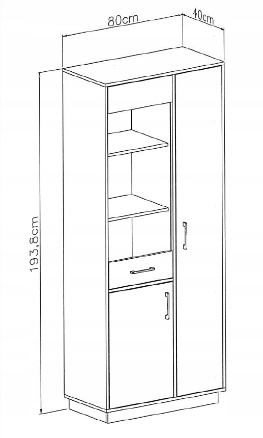 Witryna przeszklona zamykana regał SANTIAGO 01 EAN (GTIN) 5902175410897