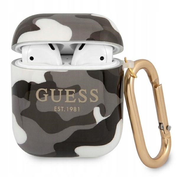 Etui Guess GUA2UCAMG do AirPods 1/2 Czarna Kamuflażowa Kolekcja