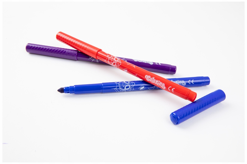 Komplet FLAMASTRÓW Szkolnych Mazaki dla Dziecka Szkolne PISAKI Spiderman Marka inna