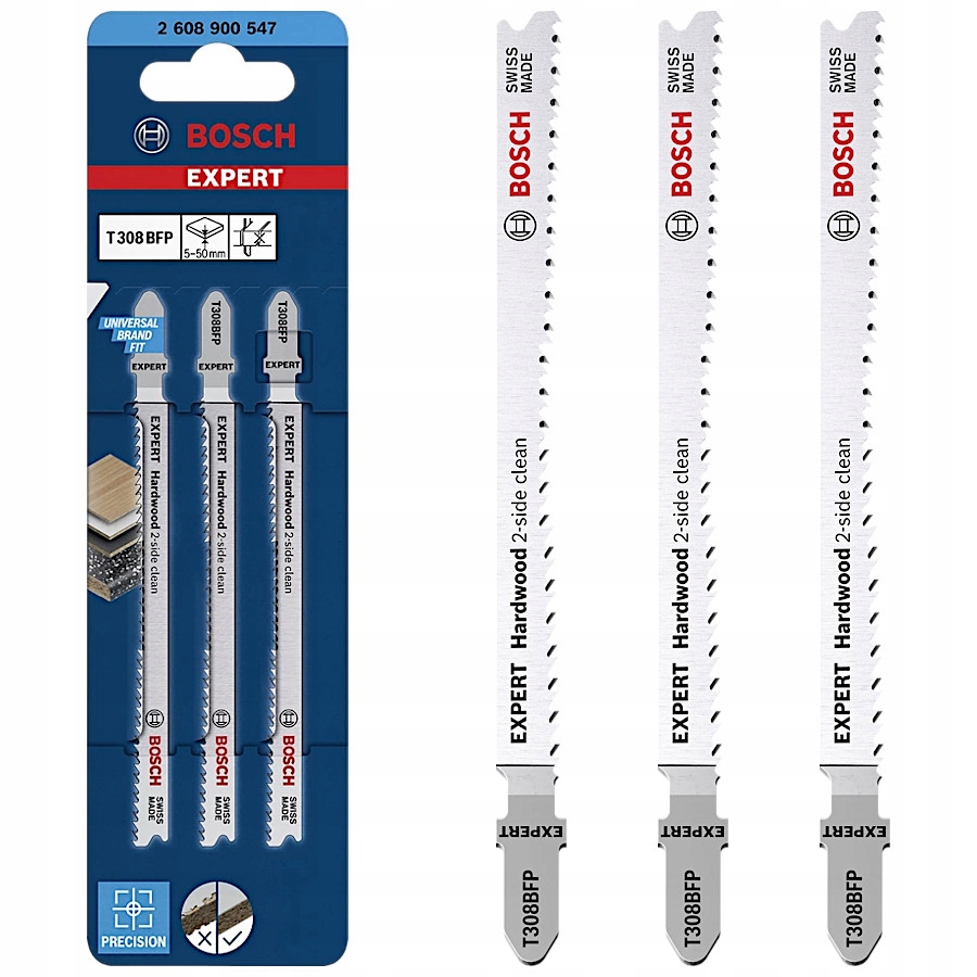 

Brzeszczoty do drewna 117mm 3szt. Expert Bosch