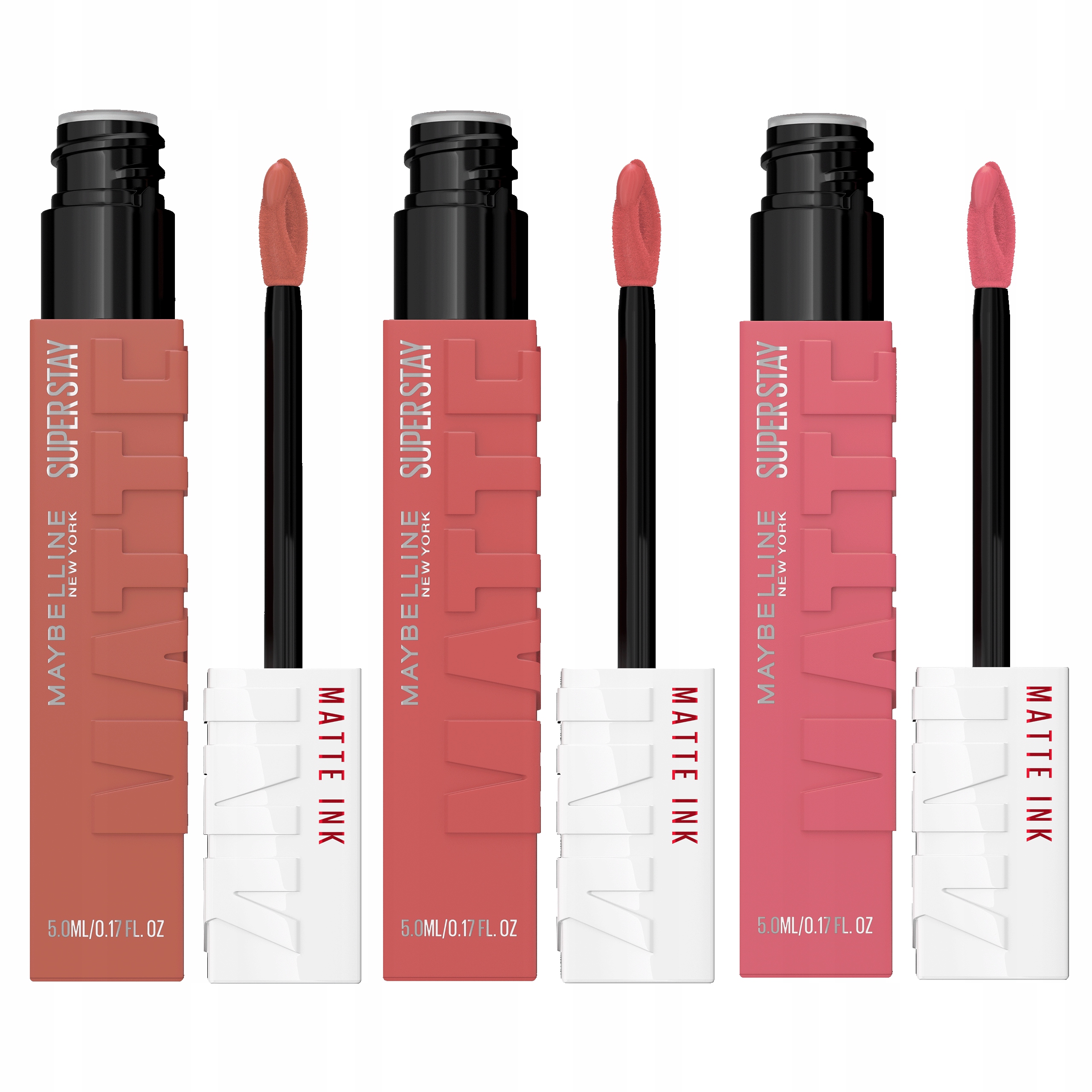 Zestaw Maybelline Stay Matte Matowa Pomadka 65 175 180 do Ust Płynna