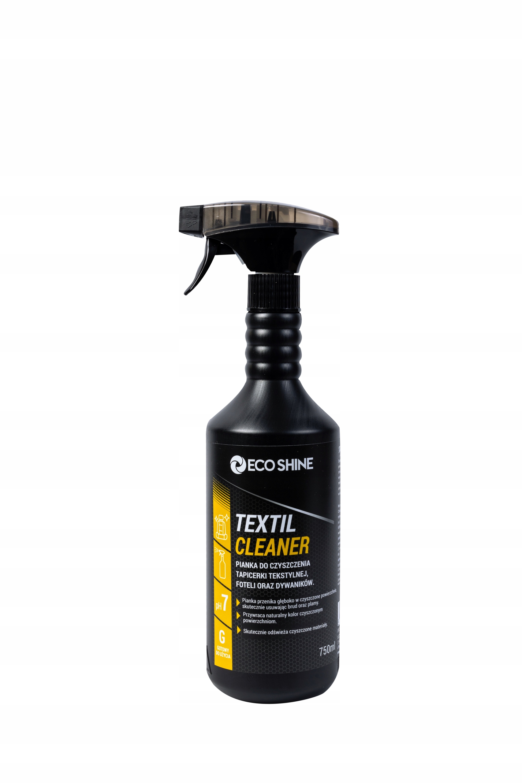Eco Shine Textil Cleaner Pianka Do Mycia Tapicerki Foteli Dywanów 0,75L