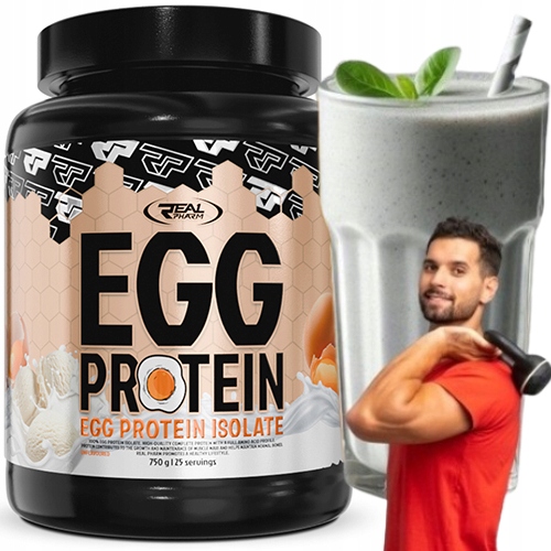 Vaječné Bílkoviny izolát Bez Laktózy Real Pharm Egg Protein 750g Přírodní