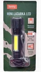 Mini Latarka Led z akumulatorem setty Survival