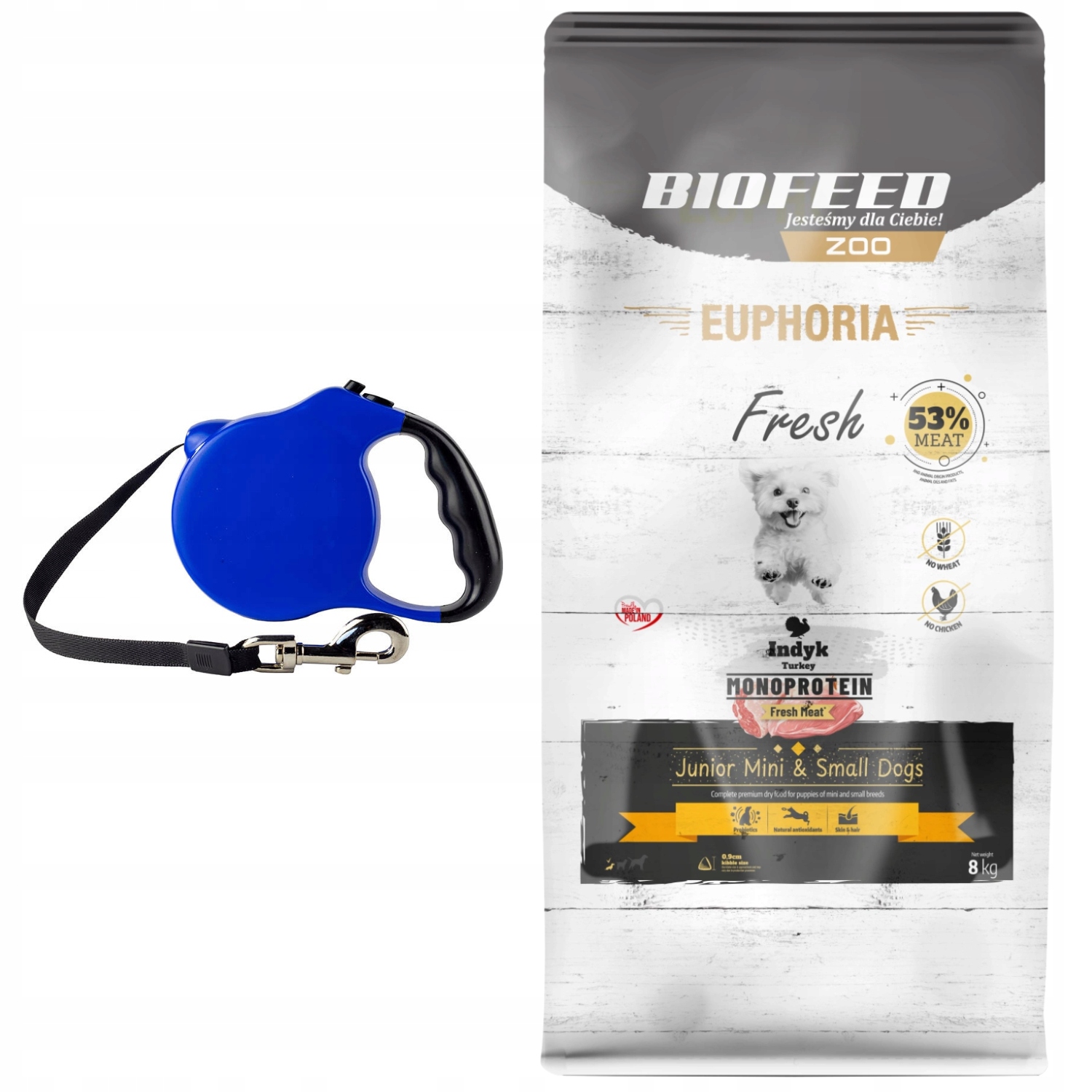 Levně Euphoria Krmivo pro štěně plemen mini Xs/s bezobilné Krůta králík 8 kg