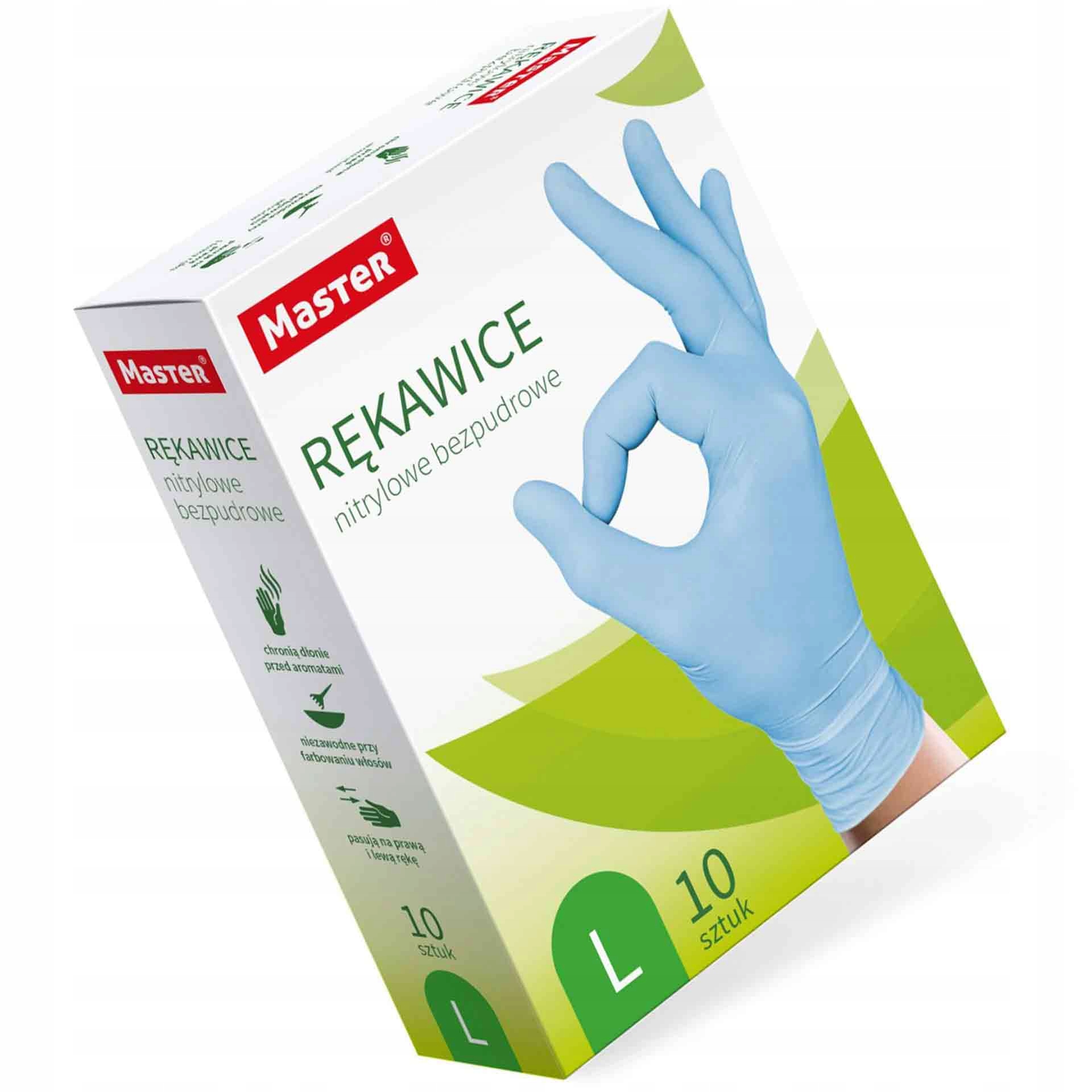 

Rękawice Nitrylowe Master A'10 "L"