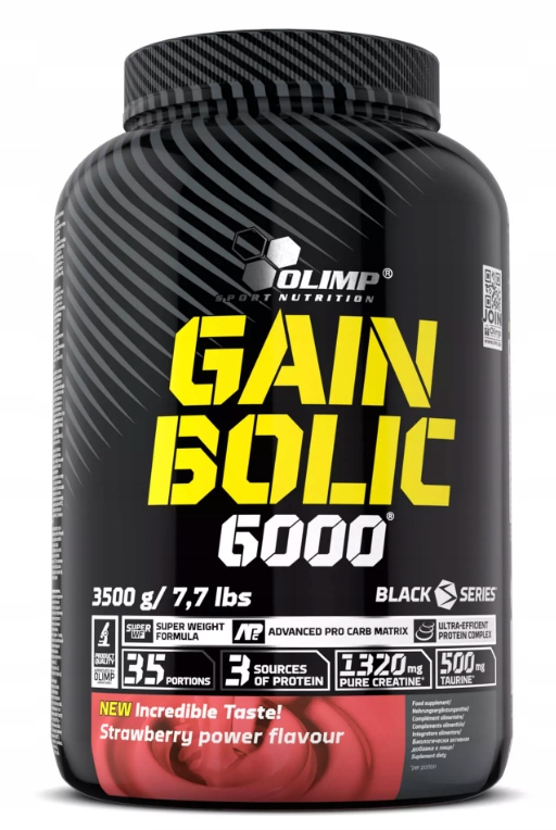 Olimp Gain Bolic 6000 3500 g Jahoda Gainer Masa Protein Bílkoviny