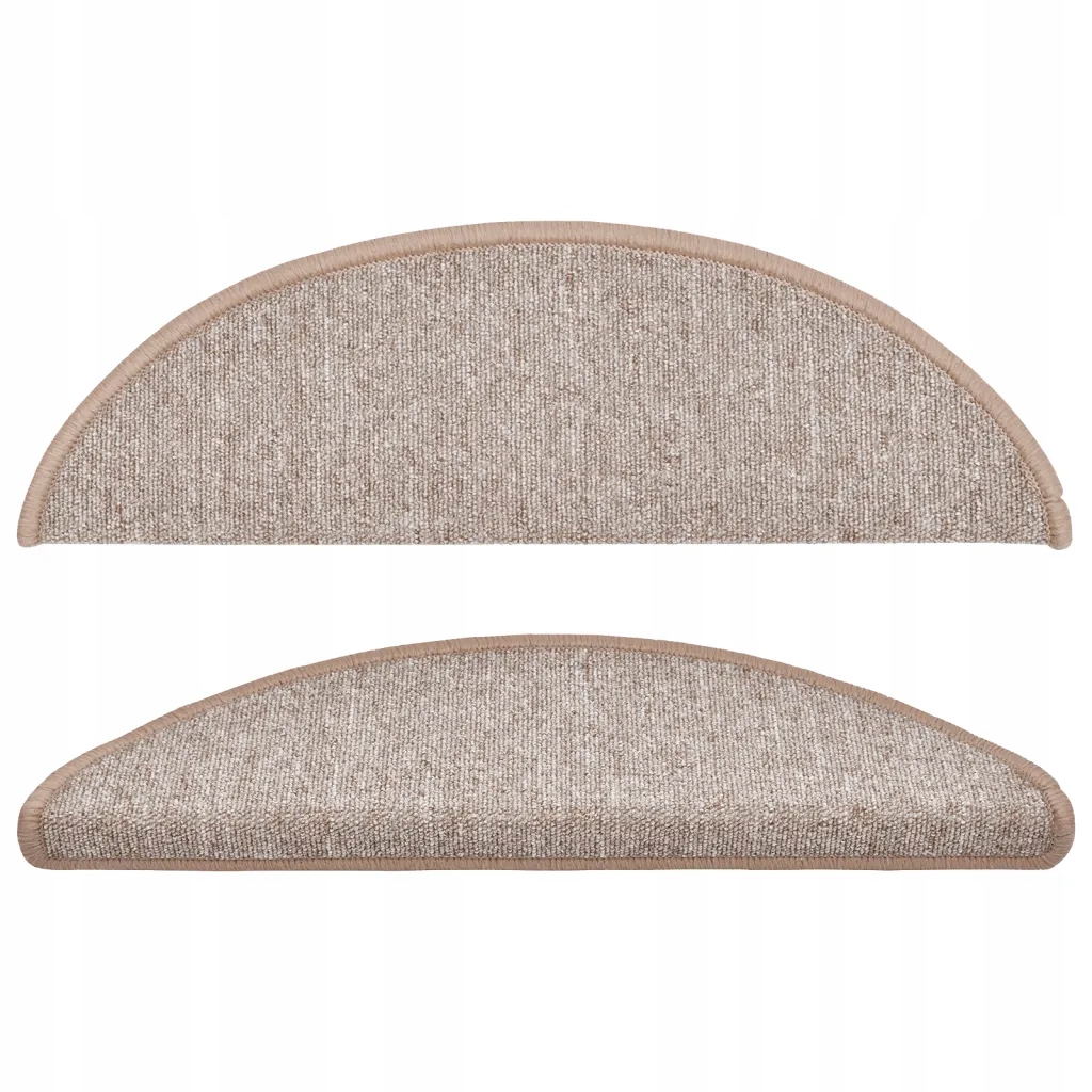 Nakładki na schody, 15 szt., 56 x 17 x 3 cm, jasnobrązowe Długość 1 cm