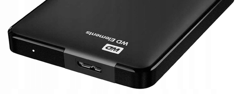 Dysk WD Elements 1 TB Czarny Wysokość 13 mm