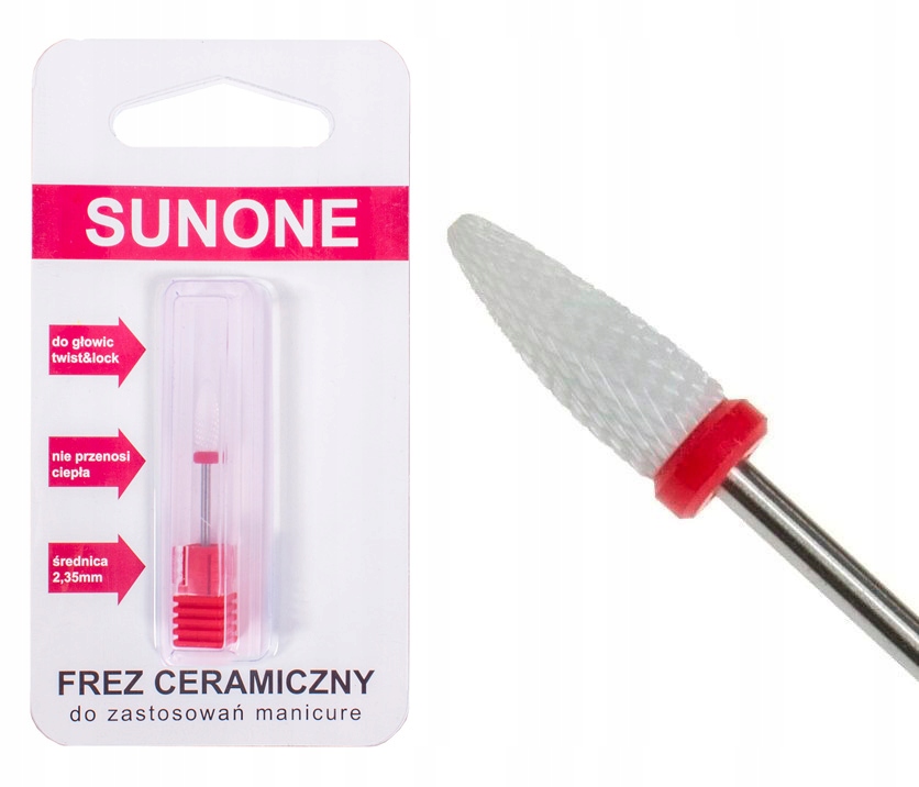 SUNONE Frez manicure Ceramiczny Stożek Delikatny