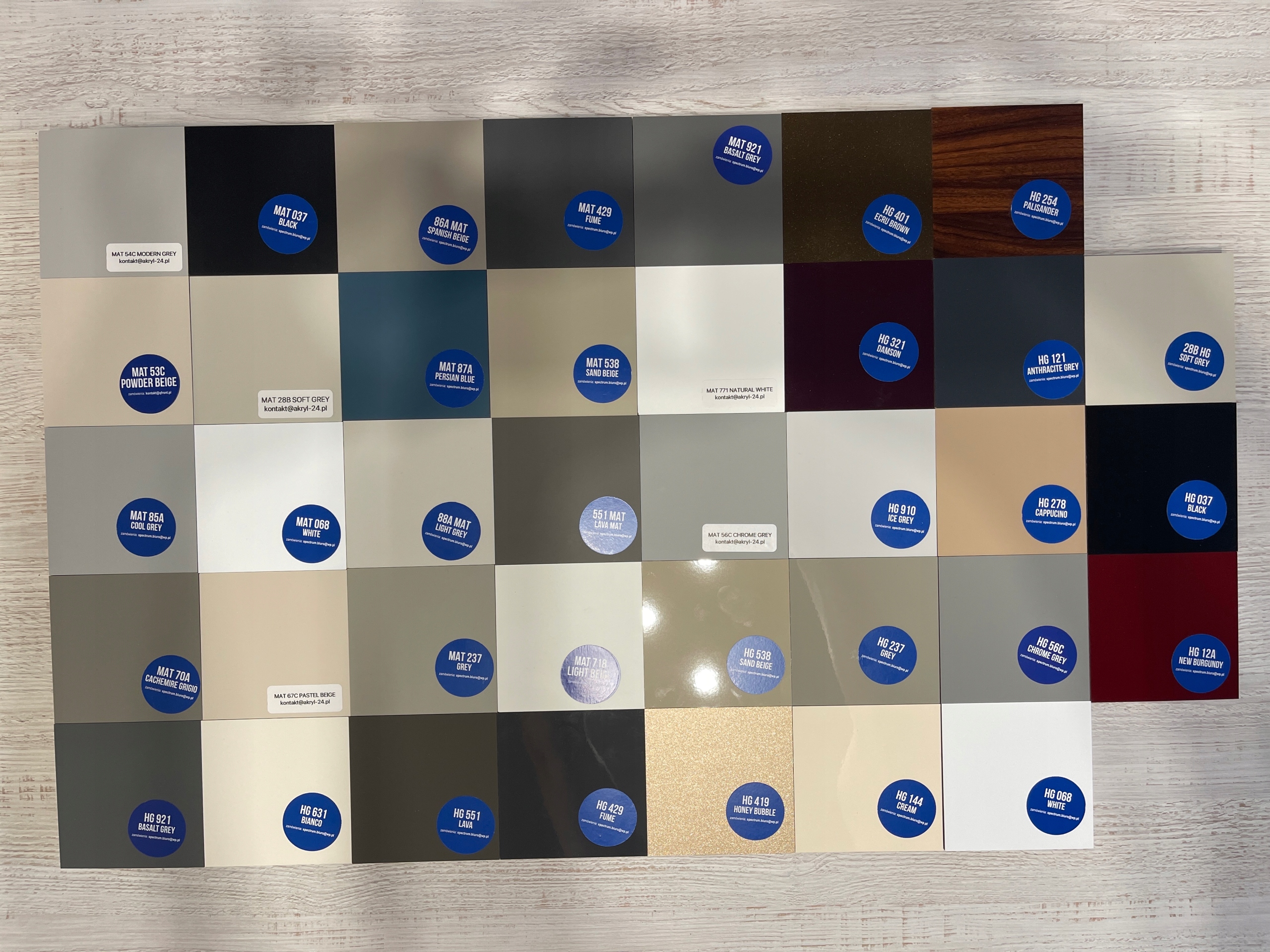 Фасады акриловые, Акрил-24 MATT НОВИНКА ОБРАЗЕЦ ХИТ