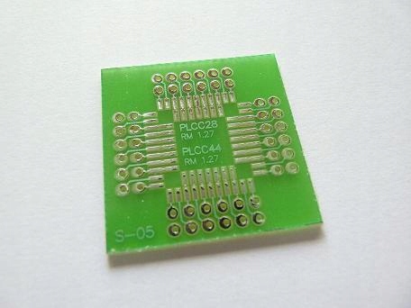 Płytka S-05 Adapter PLCC28, PLCC44 Raster 1,27mm
