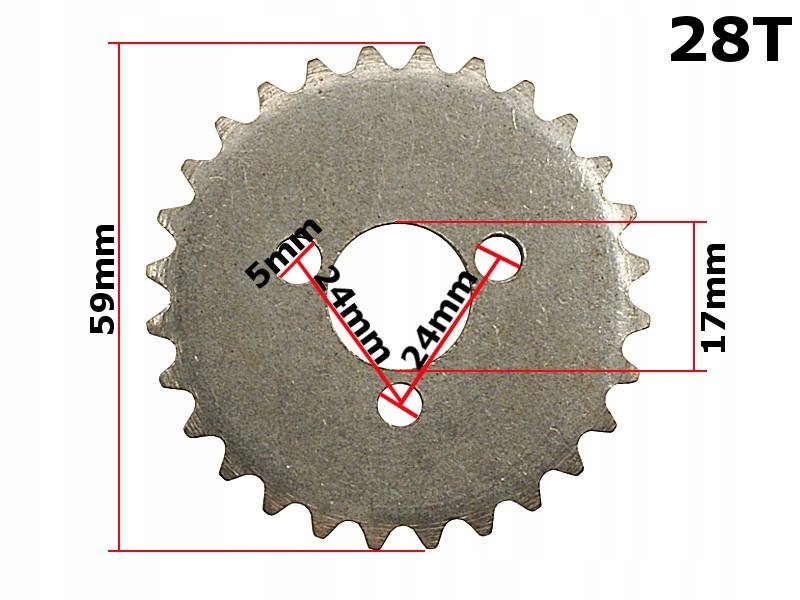 ZĘBATKA WAŁKA ROZRZĄDU 28Z ATV 110-125CC