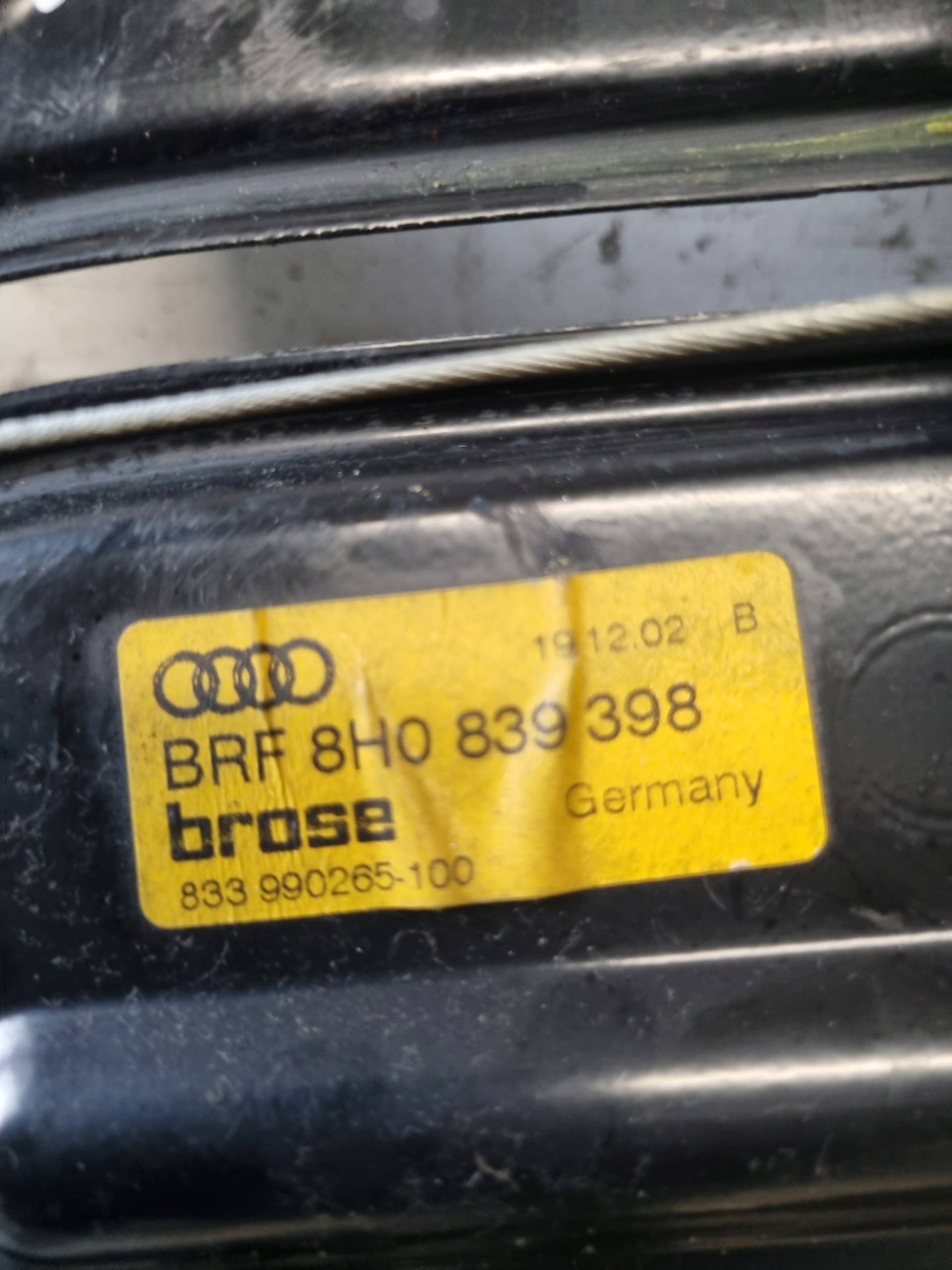 fensterhebermotor rechts heck AUDI A4 B6 CABRIO