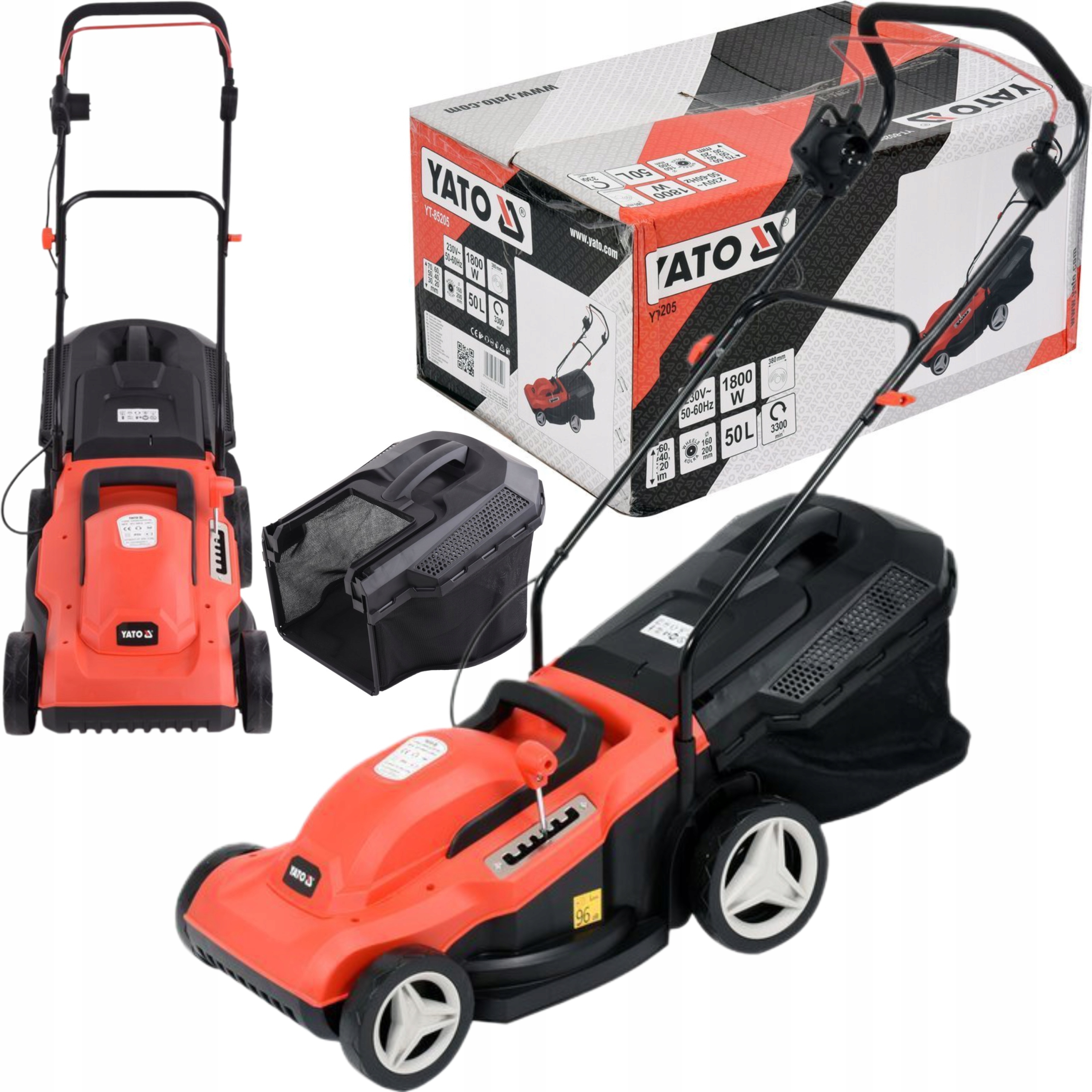 Elektrická kosačka Yato 1800 W 50 l