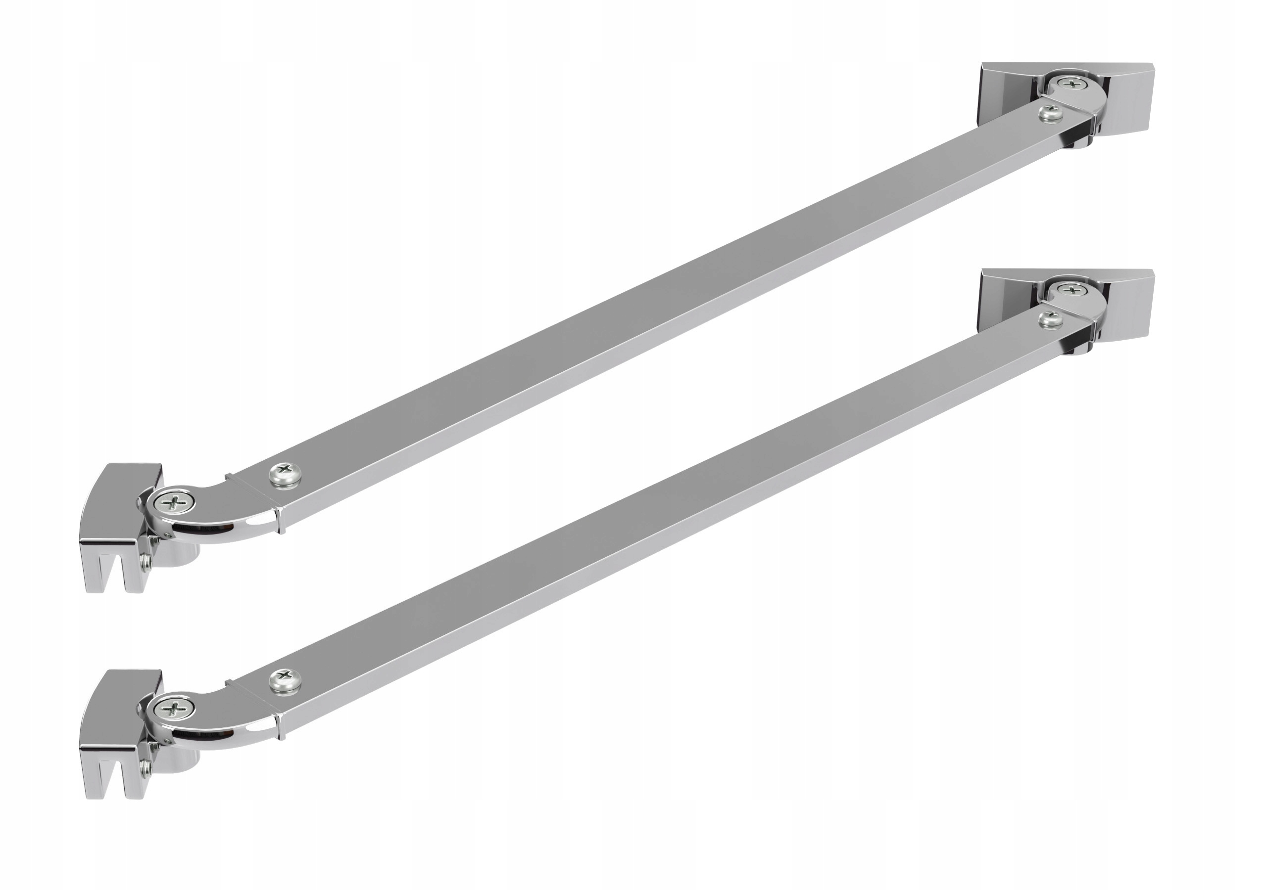 Úhlový Držák Do Kabiny Na Sklo 6 MM Chrom Na Stěnu, Sada 2 Ks