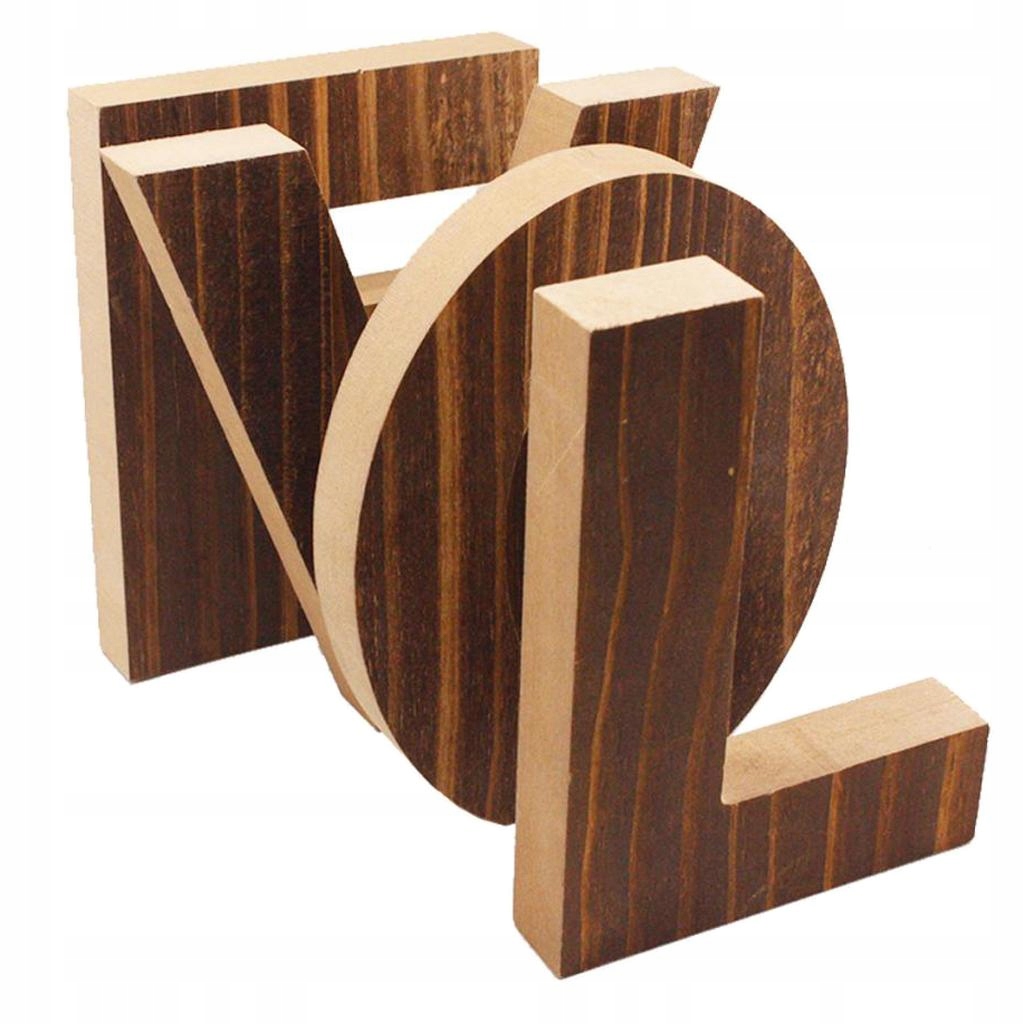 Rustic Wooden Cutout Letters Free Brown Color