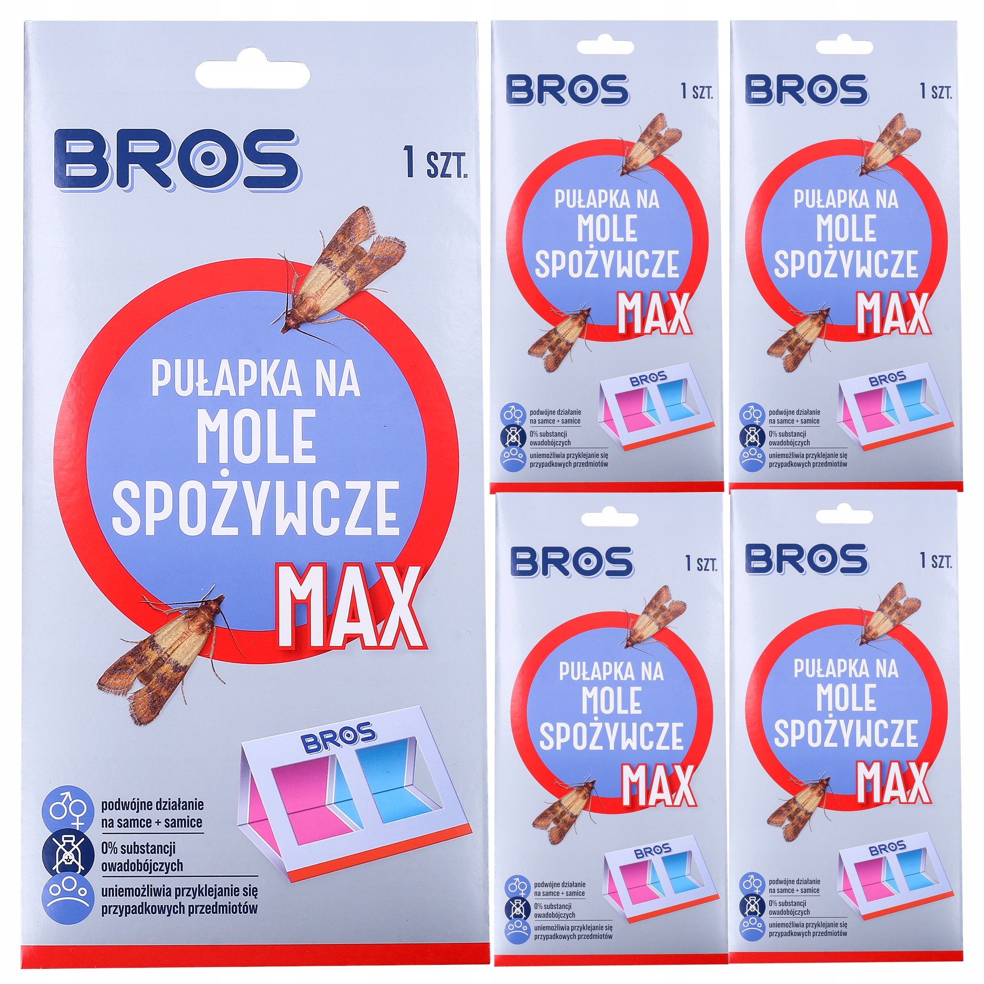 

Bros Pułapka Na Mole Spożywcze Max Lep Klej 5SZT
