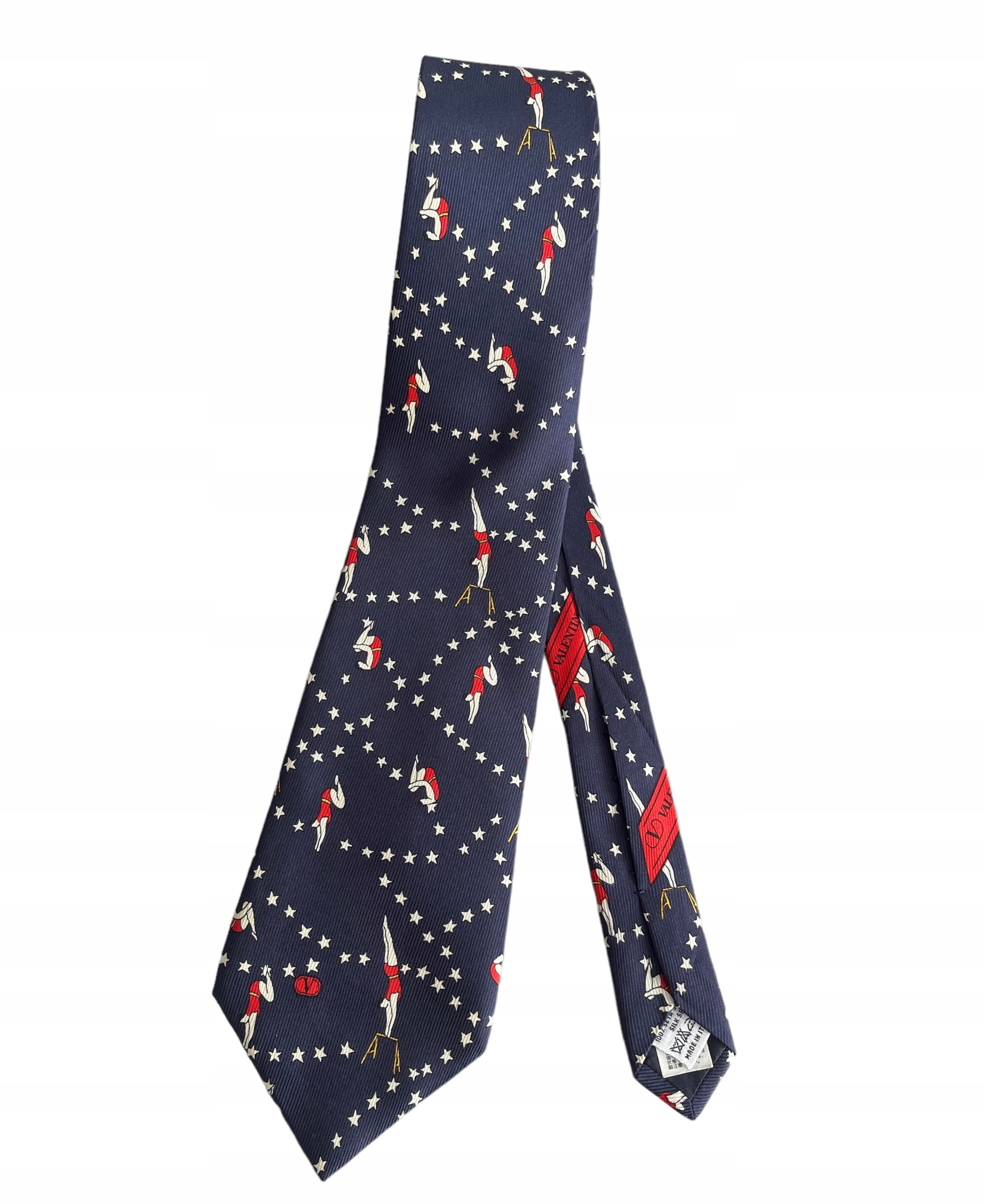 Valentino Garavani krawat 100% jedwab akrobatki