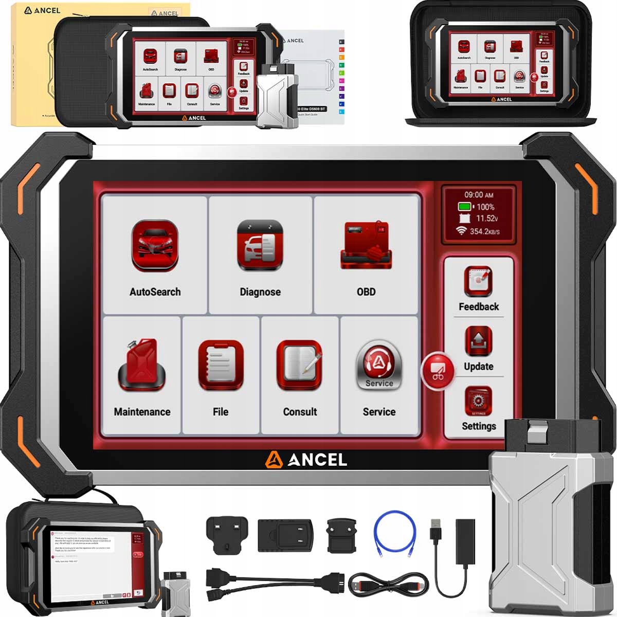 Diagnostický tester Ancel DS600 Bt Reset Dpf, kódovanie – pre autoservisy