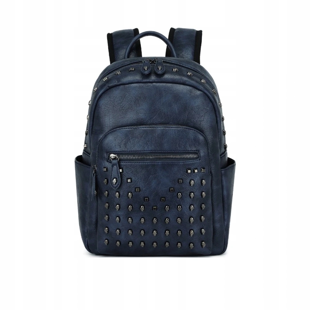 Městský batoh s lebkami Miss Lulu navy 11L
