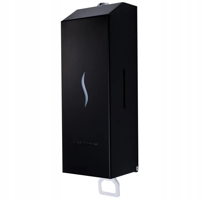 Ručný dávkovač na tekuté mydlo 1 l Faneco oceľ čierny moderný