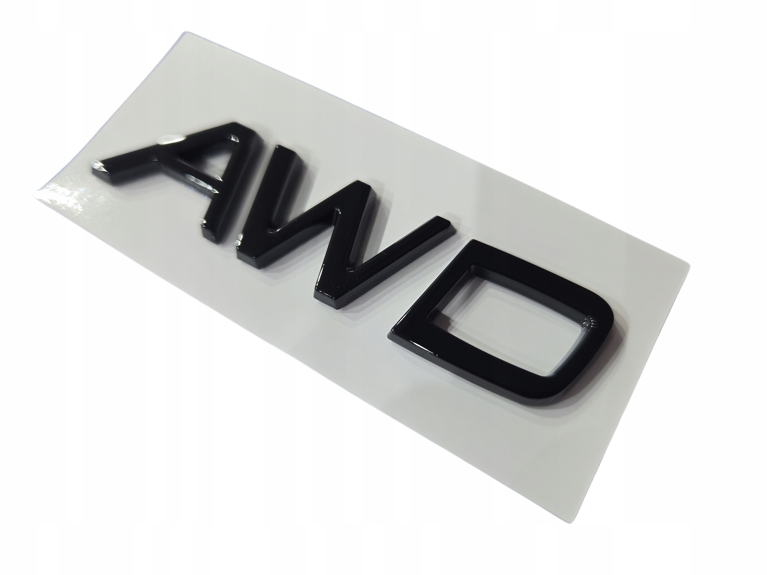Emblemat Awd do Volvo Black Glossy Na Klapę Tył Naklejka