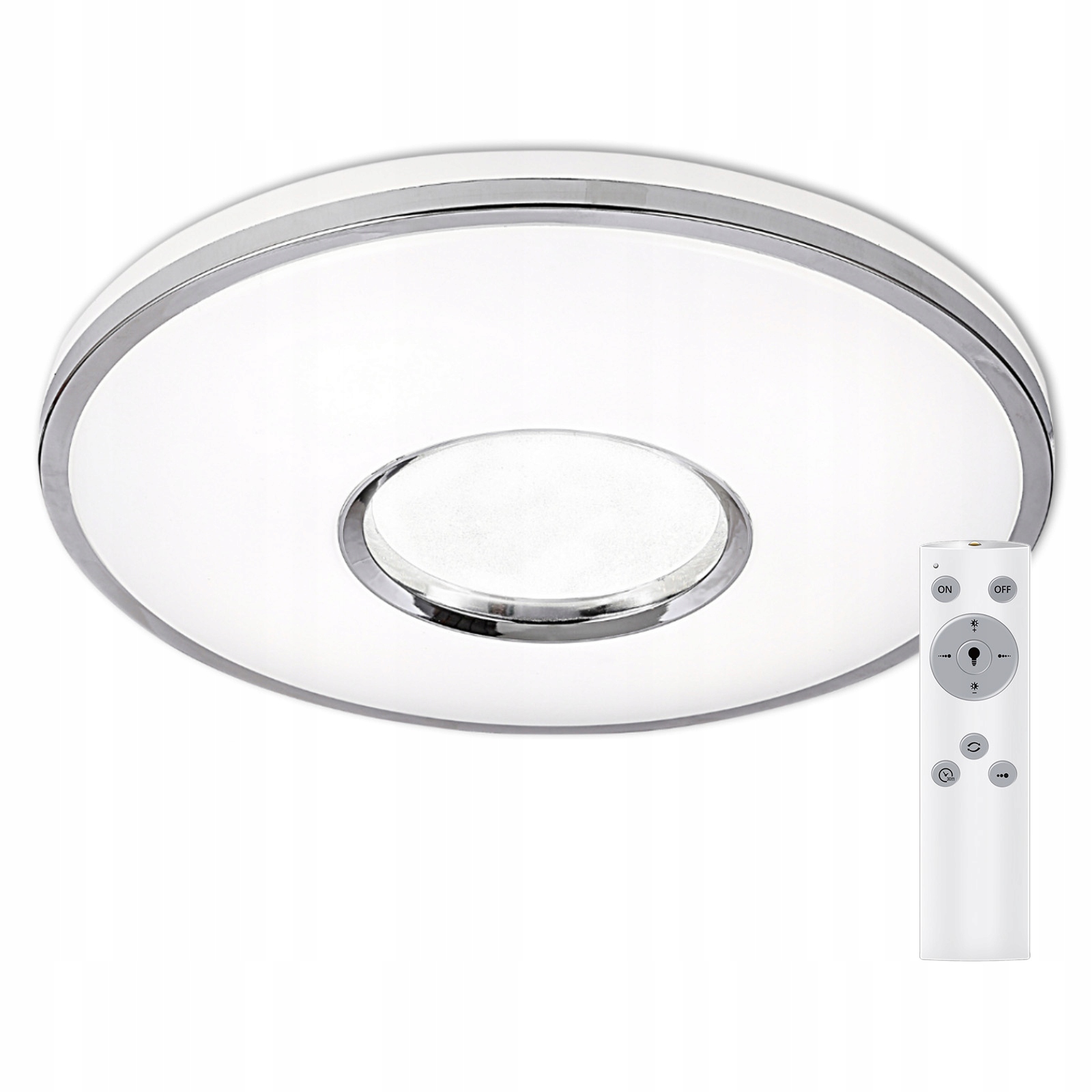 Stropní Svítidlo Stropní Svítidlo Led Leon Kulatý 68W 7500lm 49 Cm s dálkovým ovládáním Bílá