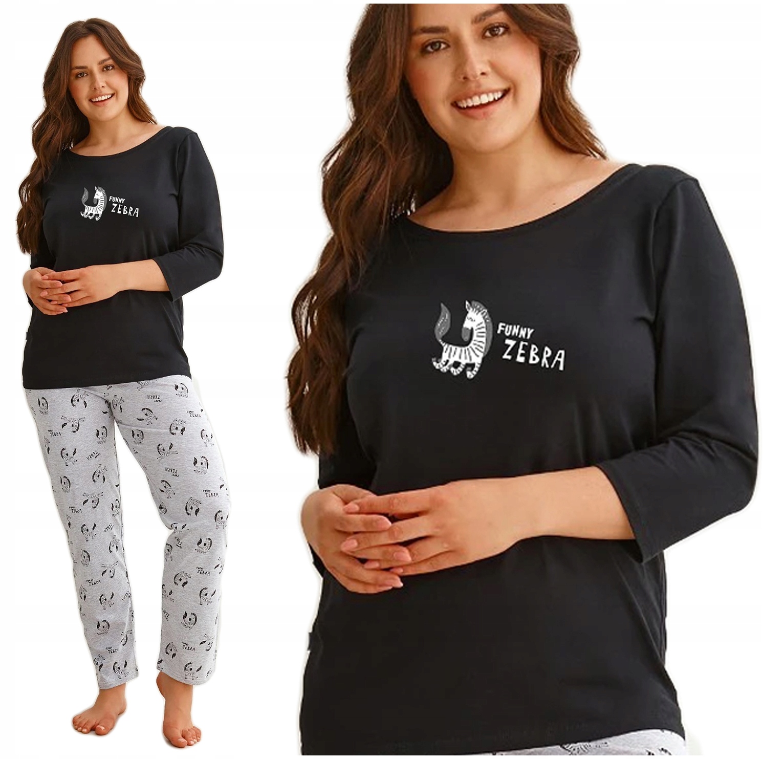 

Taro piżama damska Vesta Zebra bawełna 3XL