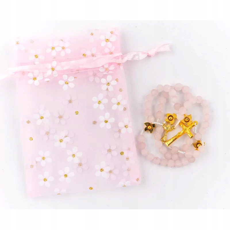 Růženec K Prvnímu Svatému Přijímání Růžový křemen