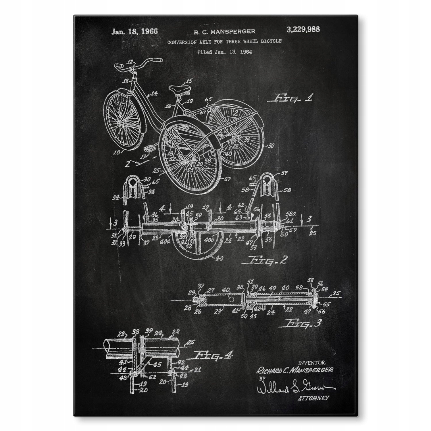 Kovový plakát Kolo Tříkolka M