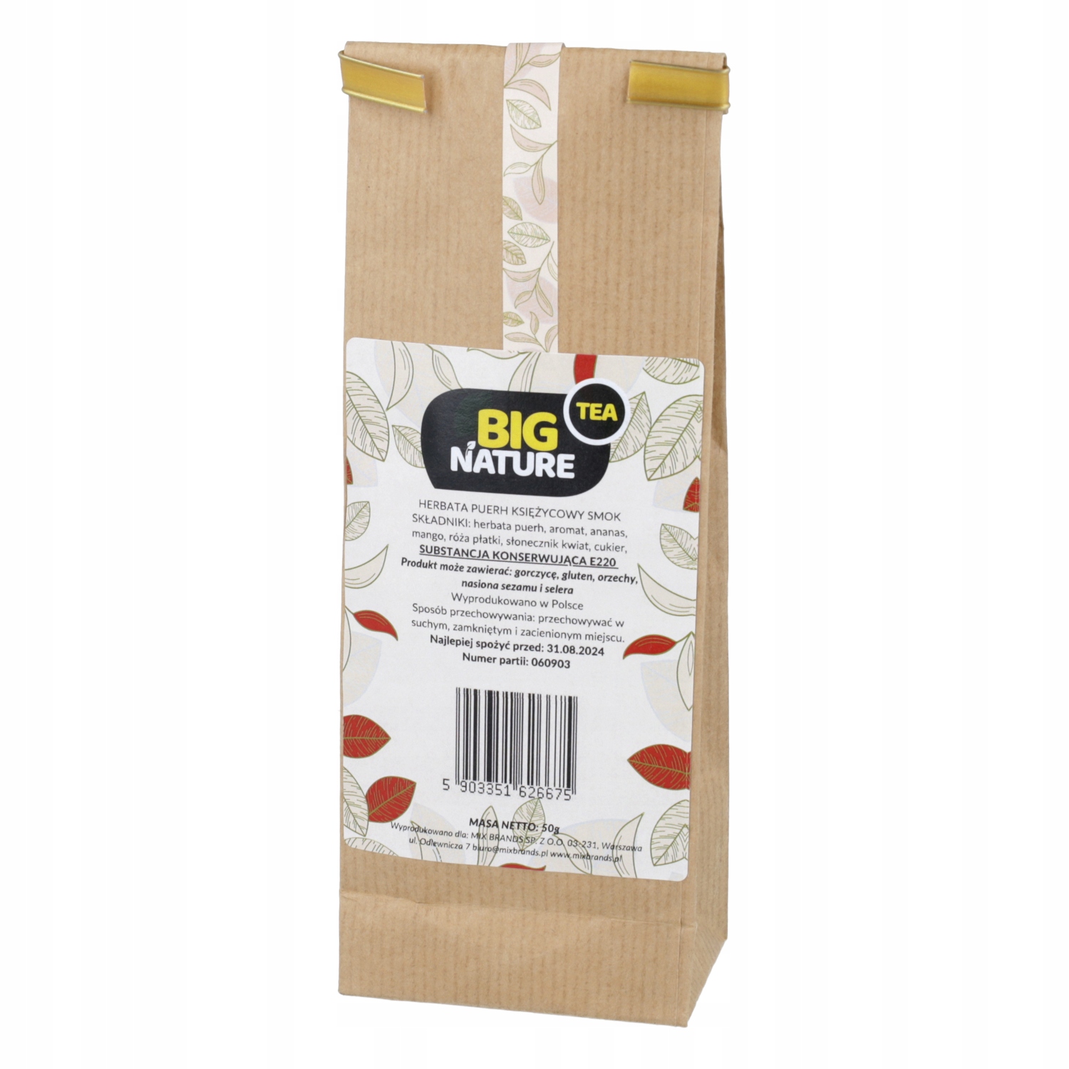 Herbata PUERH KSIĘŻYCOWY SMOK 50g - BIG NATURE — 4