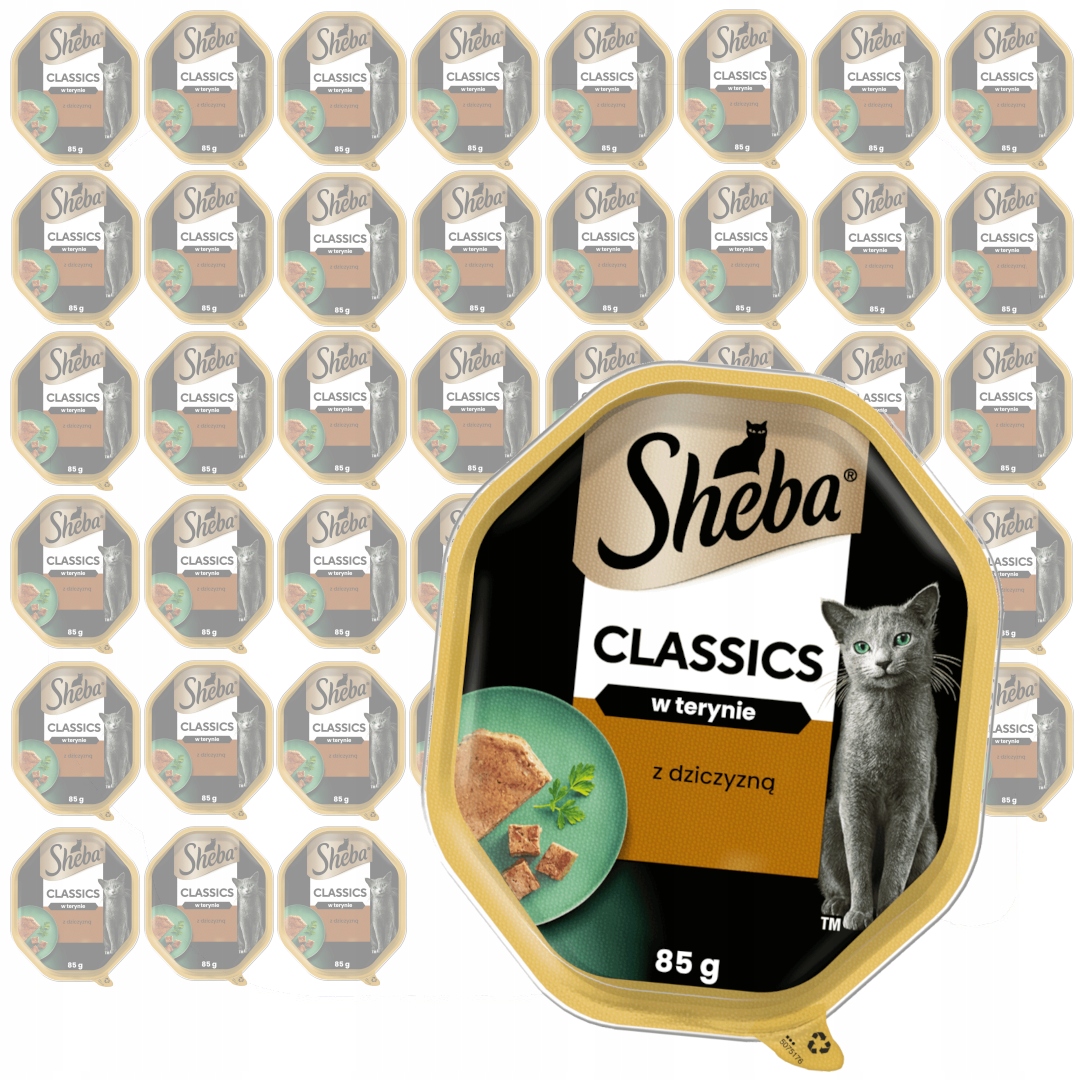 Sheba Classics Miska 44x85g Mokré Krmivo Pro Kočky se zvěřinou v terině