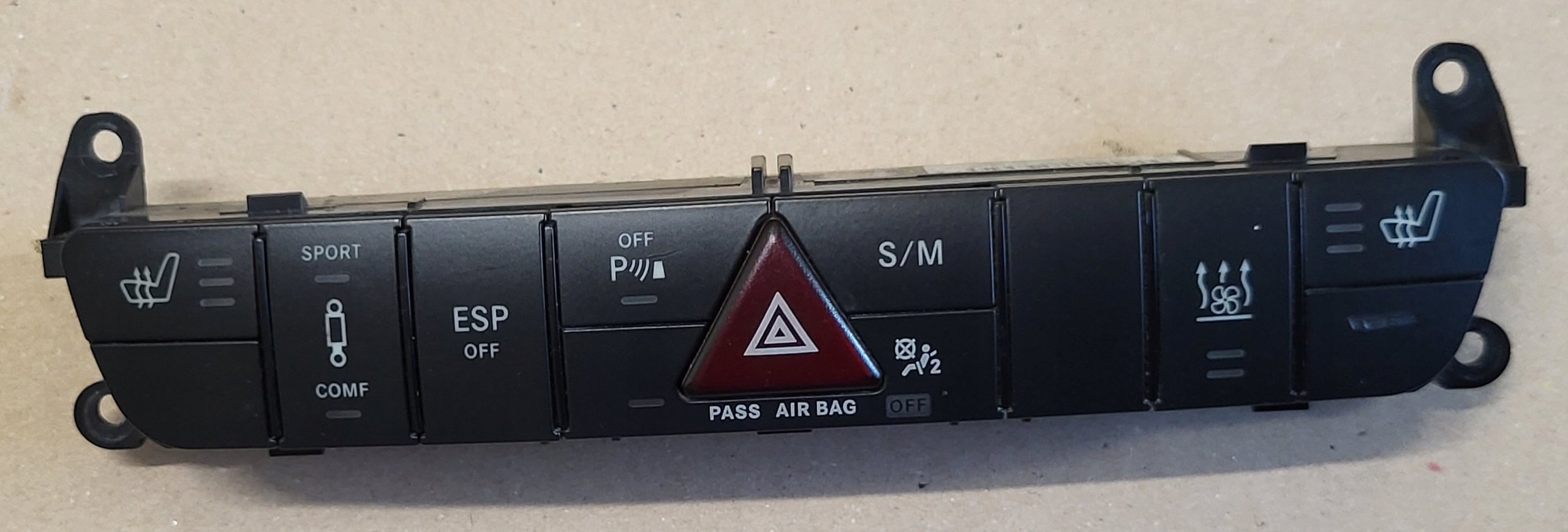 PANEL avant commandes feux lumières de secours bouton MERCEDES ML W164 OE EU