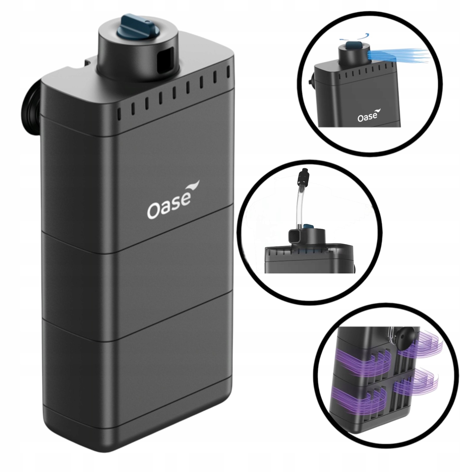 Oase EcoFlow 60 Filtr Wewnętrzny Modułowy do Akwarium do 60l 350l/h