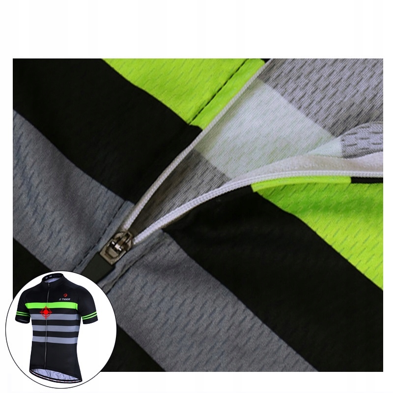 KOSZULKA ROWEROWA KOLARSKA MĘSKA Z KRÓTKIM RĘKAWEM PRZEWIEWNA X-TIGER 4XL Rozmiar 4XL