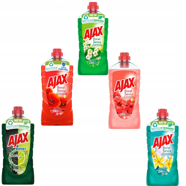 

Zestaw Ajax Floral Fiesta Płyn do podłóg 5x1l MIX
