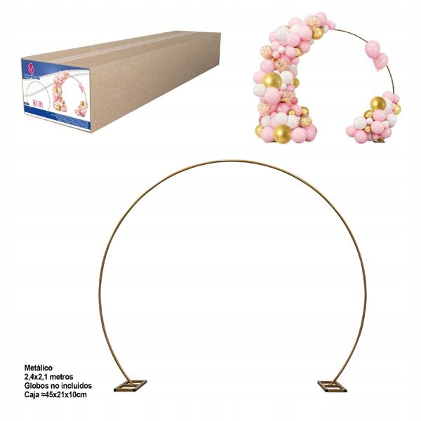 Kovový poloobloukový rám pro dekoraci s balónky 2.4 x 2.1 m